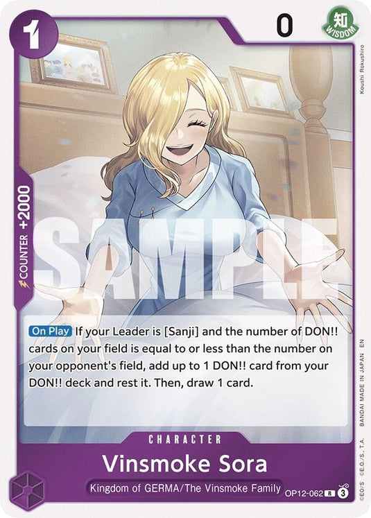 Image for Vinsmoke Sora (OP12-062) (Legacy of the Master) - One Piece Card Game
