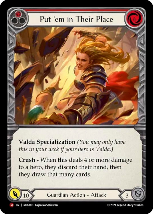 Image for Put 'Em In Their Place (MPG018) (Mastery Pack Guardian) - Flesh and Blood TCG