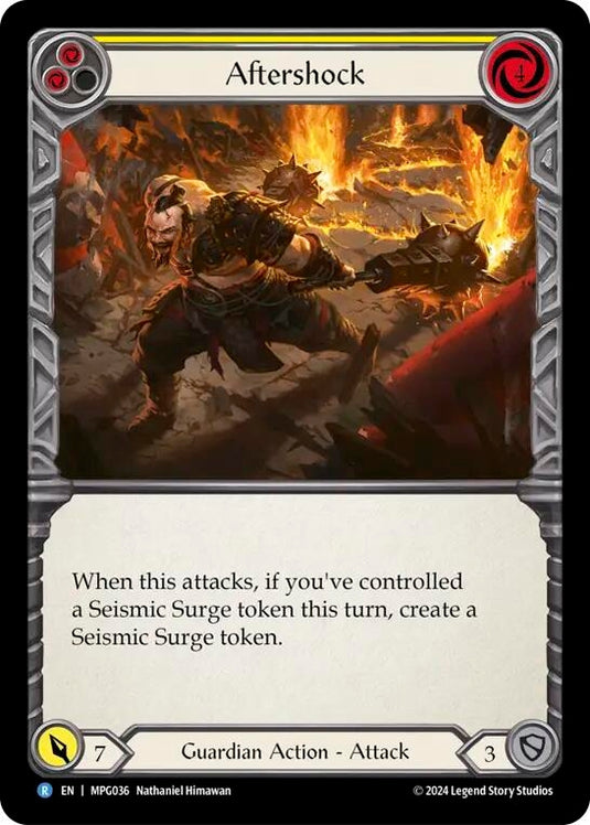 Image for Aftershock (Yellow) (MPG036) (Mastery Pack Guardian) - Flesh and Blood TCG