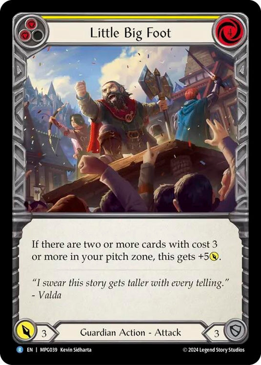 Image for Little Big Foot (Yellow) (MPG039) (Mastery Pack Guardian) - Flesh and Blood TCG