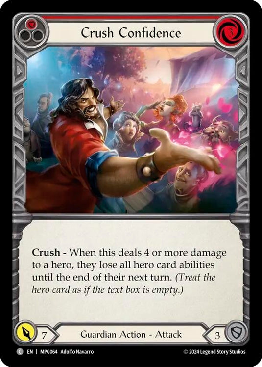 Image for Crush Confidence (Red) (MPG064) (Mastery Pack Guardian) - Flesh and Blood TCG