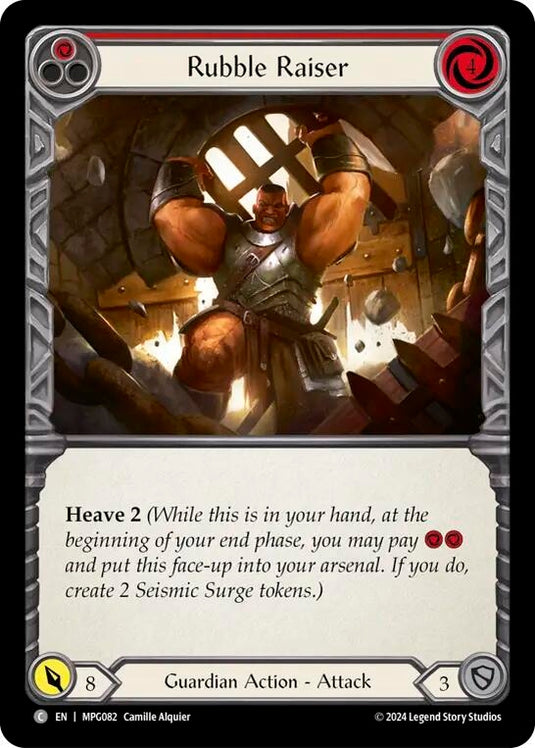 Image for Rubble Raiser (Red) (MPG082) (Mastery Pack Guardian) - Flesh and Blood TCG