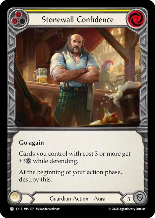 Image for Stonewall Confidence (Yellow) (MPG107) (Mastery Pack Guardian) - Flesh and Blood TCG